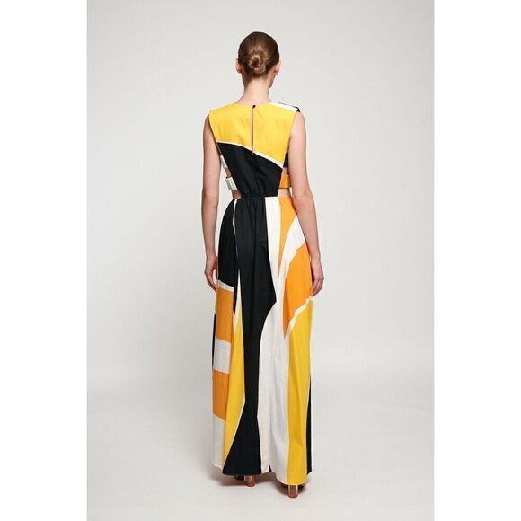 SWF STRAPPED MAXI dress Cutouts sides details Color: Seville size Small NWT $409 - Picture 3 of 7